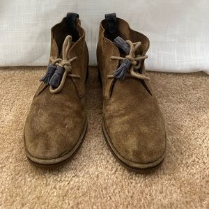 Hush Puppies Cyra Olive Green Suede Ankle Chukka Booties Womens Size 7